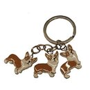 Schl�sselanh�nger 3 Corgies braun-weiss