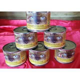 6er-Set Fleischtopf f. Kitten Huhn 200 g