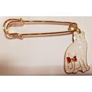 Brosche Tuchnadel Katze 2 Farben