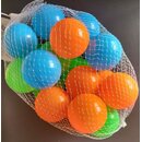 Spielb�lle farbig sortiert 20 St�ck im Netz � ca 50 mm