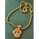 Kette grosse Pfote mit Strassteinen