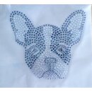 Strass-B�gelapplikation frz. Bulldog