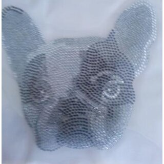Strass-B�gelapplikation frz. Bulldog gross