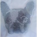 Strass-B�gelapplikation frz. Bulldog gross